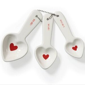 Bullseye Ceramic Heart Measuring Spoons